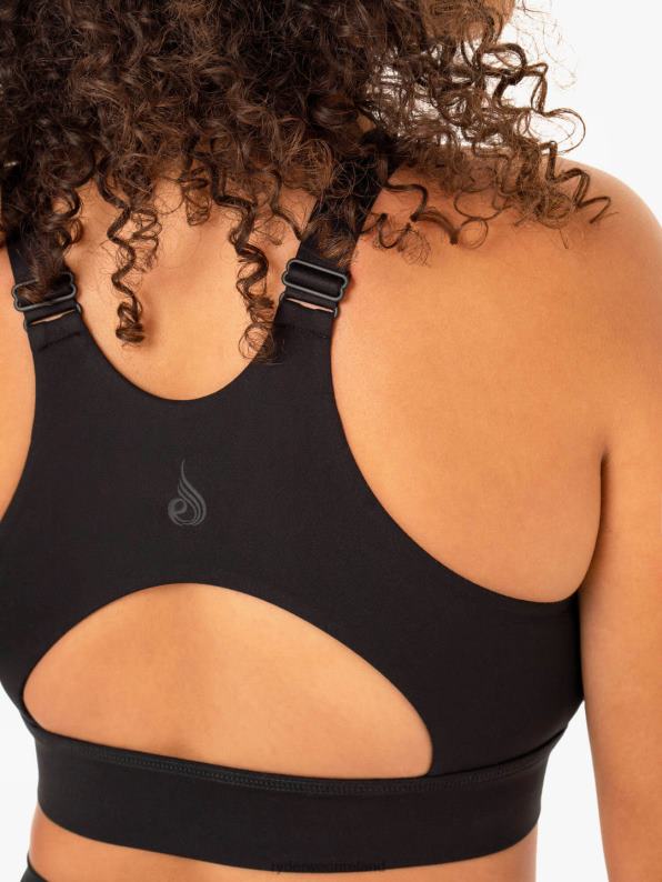 Ryderwear Reset High Impact Sports Bra Black Women Clothing 4Z2T365