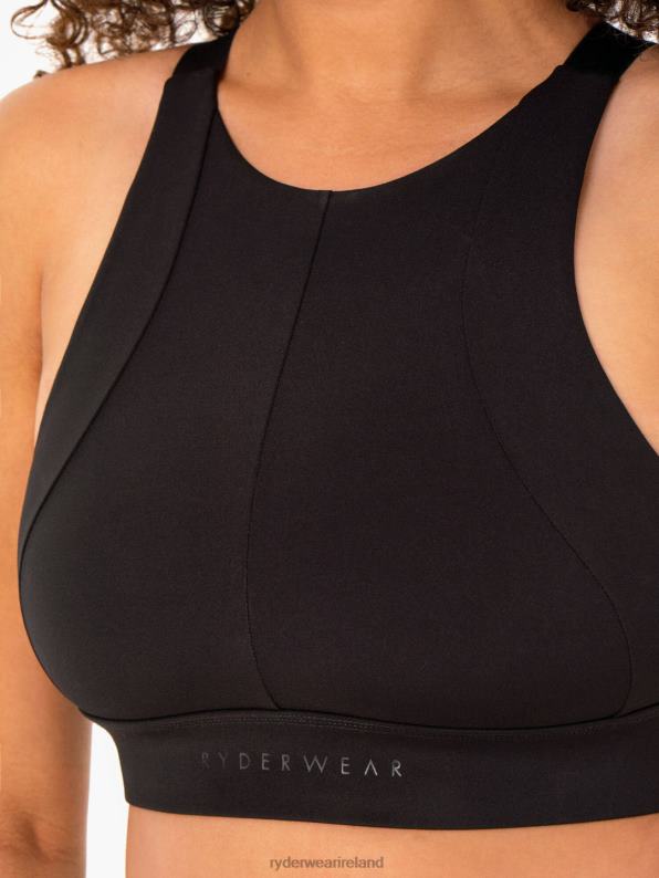Ryderwear Reset High Impact Sports Bra Black Women Clothing 4Z2T365