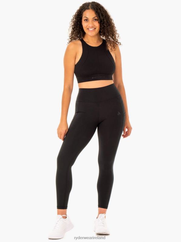 Ryderwear Reset High Impact Sports Bra Black Women Clothing 4Z2T365