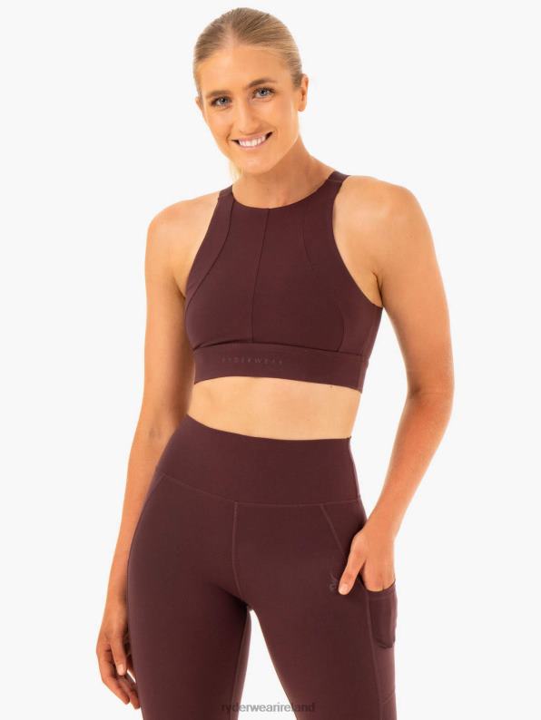 Ryderwear Reset High Impact Sports Bra Chocolate Women Clothing 4Z2T363