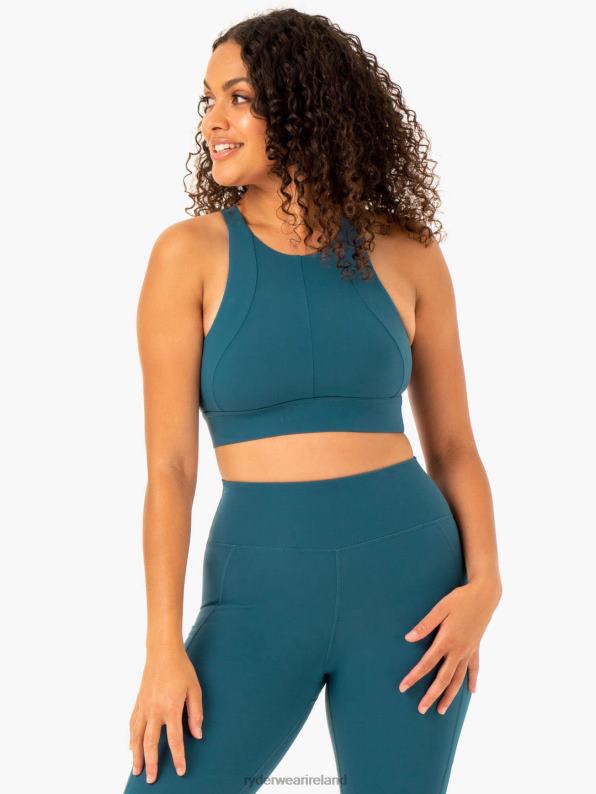 Ryderwear Reset High Impact Sports Bra Teal Women Clothing 4Z2T364