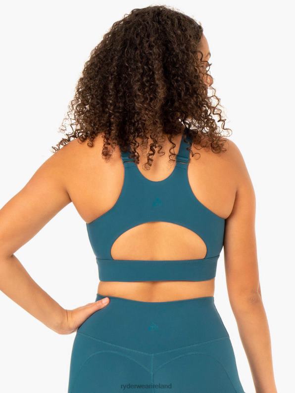 Ryderwear Reset High Impact Sports Bra Teal Women Clothing 4Z2T364
