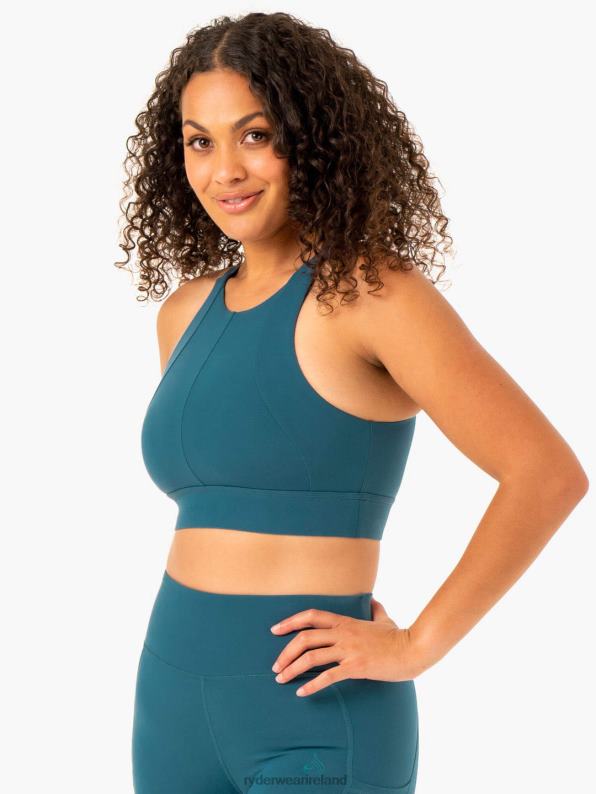 Ryderwear Reset High Impact Sports Bra Teal Women Clothing 4Z2T364