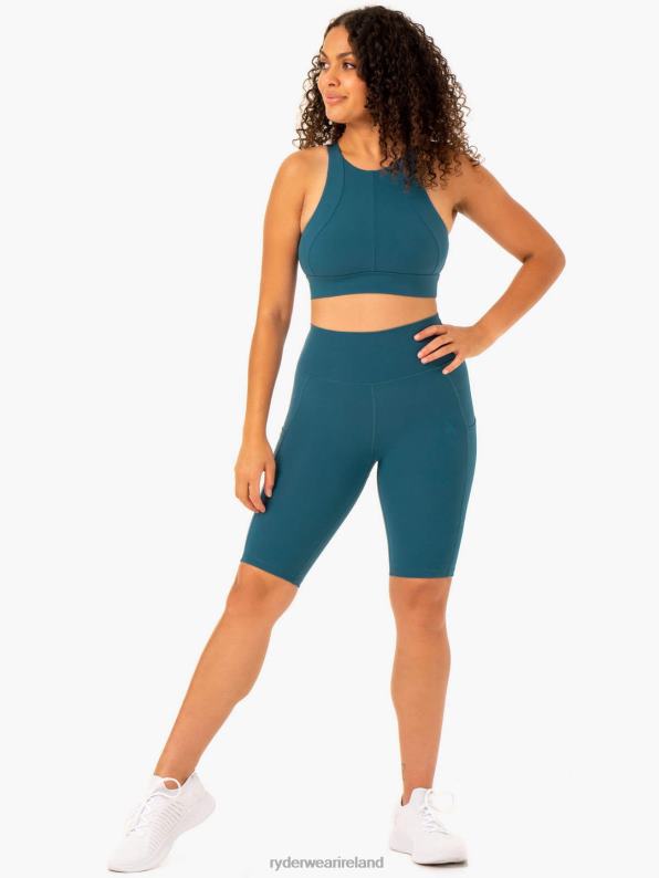 Ryderwear Reset High Impact Sports Bra Teal Women Clothing 4Z2T364