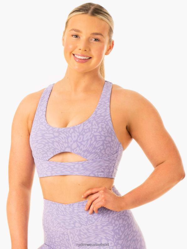 Ryderwear Rotation Sports Bra Iris Leopard Women Clothing 4Z2T309