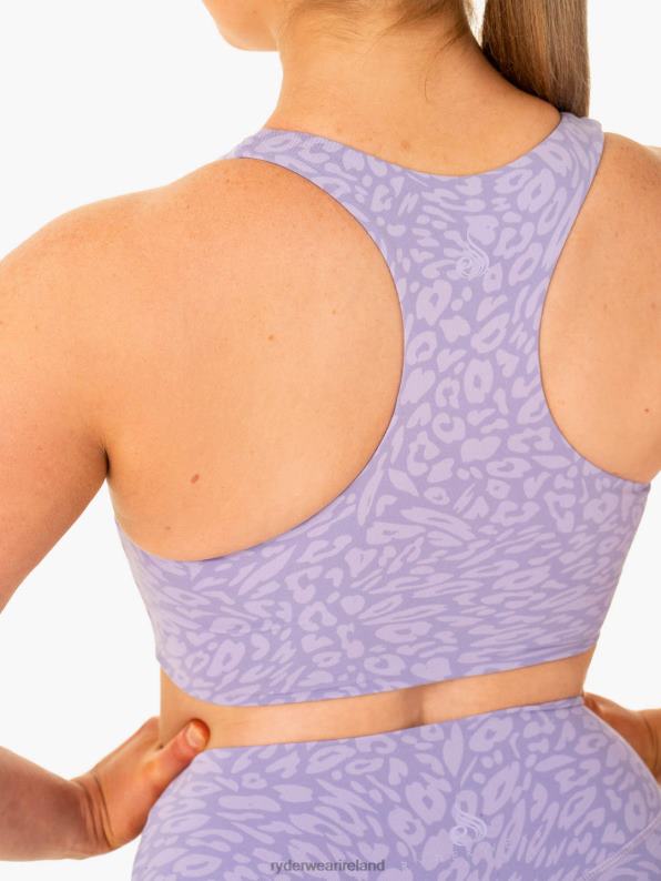 Ryderwear Rotation Sports Bra Iris Leopard Women Clothing 4Z2T309