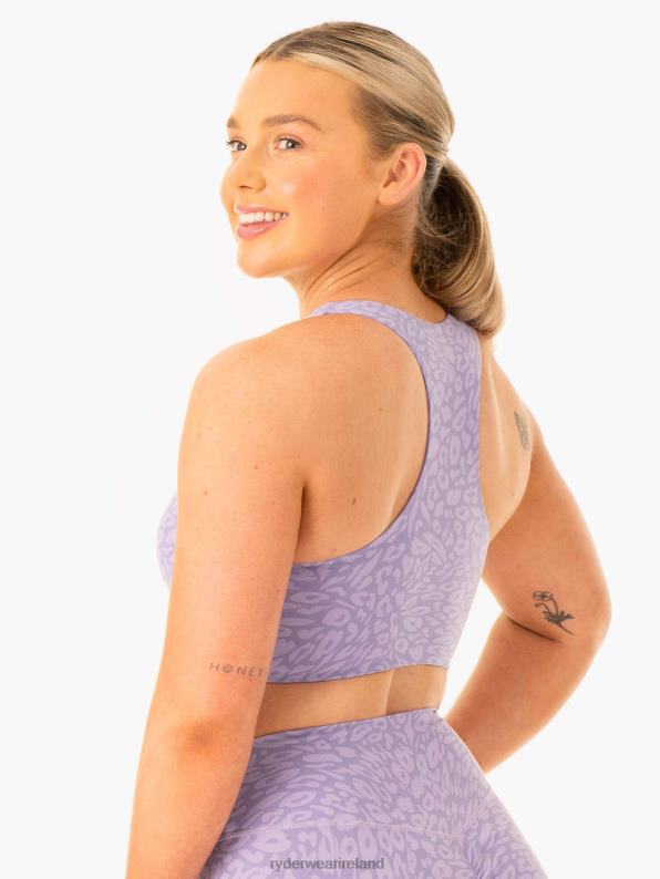 Ryderwear Rotation Sports Bra Iris Leopard Women Clothing 4Z2T309