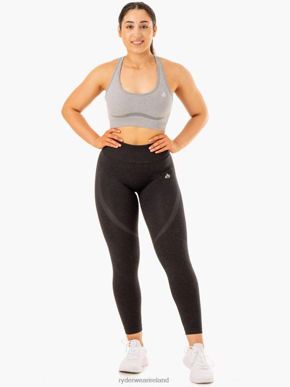 Ryderwear Sculpt Seamless Racer Back Sports Bra Grey Marl Women Clothing 4Z2T346