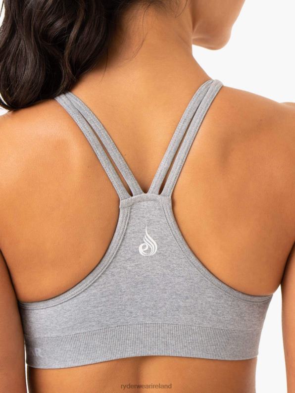 Ryderwear Sculpt Seamless Sports Bra Grey Marl Women Clothing 4Z2T407