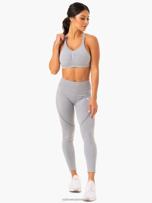 Ryderwear Sculpt Seamless Sports Bra Grey Marl Women Clothing 4Z2T407