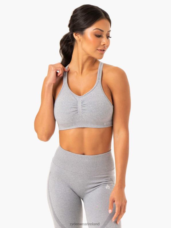 Ryderwear Sculpt Seamless Sports Bra Grey Marl Women Clothing 4Z2T407