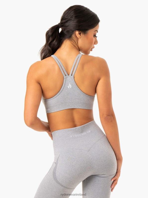 Ryderwear Sculpt Seamless Sports Bra Grey Marl Women Clothing 4Z2T407