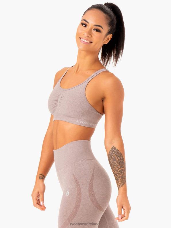 Ryderwear Sculpt Seamless Sports Bra Mushroom Marl Women Clothing 4Z2T403
