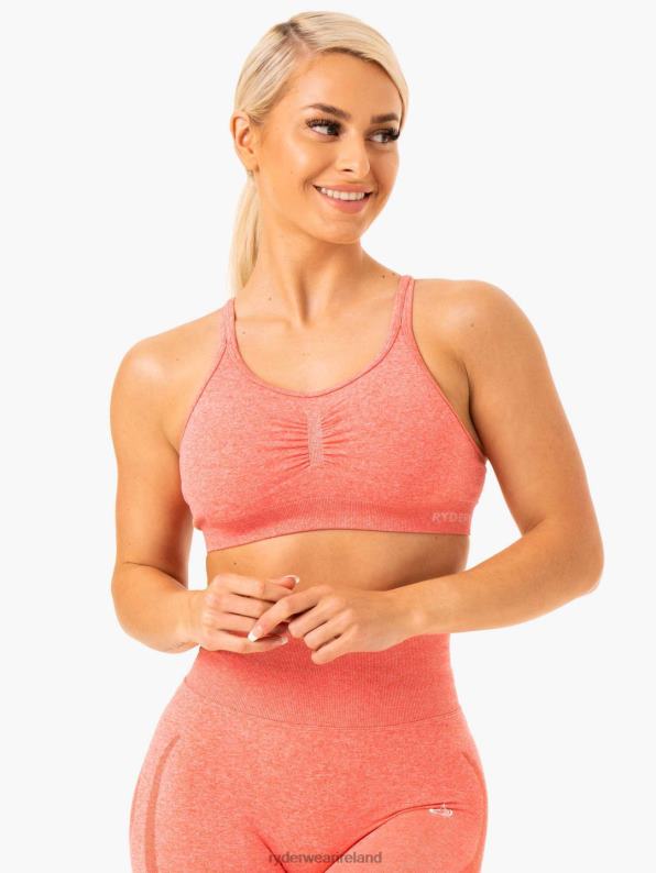 Ryderwear Sculpt Seamless Sports Bra Peach Marl Women Clothing 4Z2T405