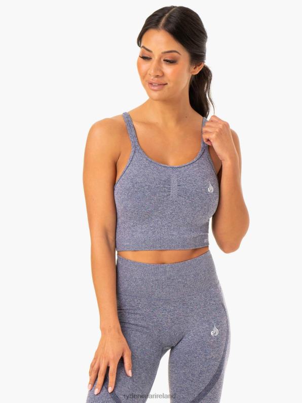 Ryderwear Sculpt Seamless Tank Navy Marl Women Clothing 4Z2T402
