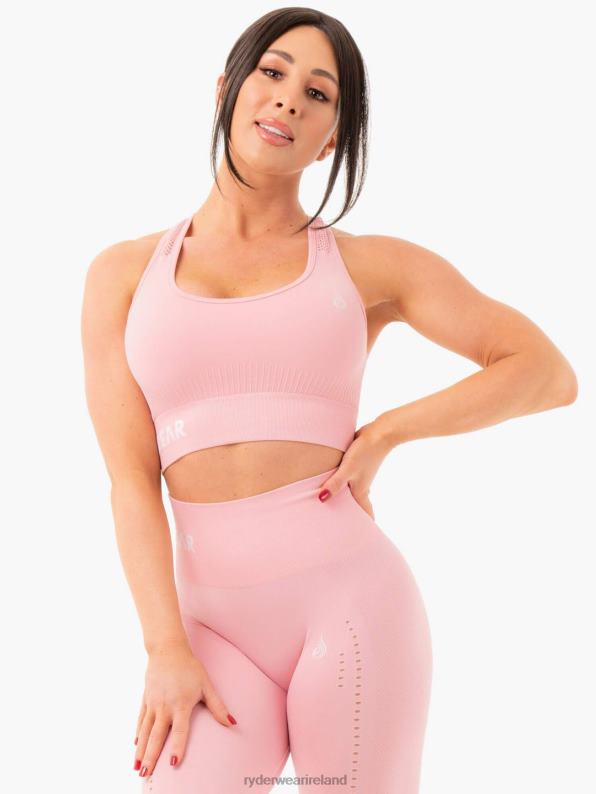Ryderwear Seamless Staples Sports Bra Baby Pink Marl Women Clothing 4Z2T472