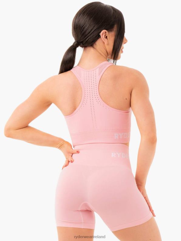 Ryderwear Seamless Staples Sports Bra Baby Pink Marl Women Clothing 4Z2T472