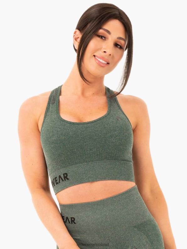 Ryderwear Seamless Staples Sports Bra Forest Green Marl Women Clothing 4Z2T487
