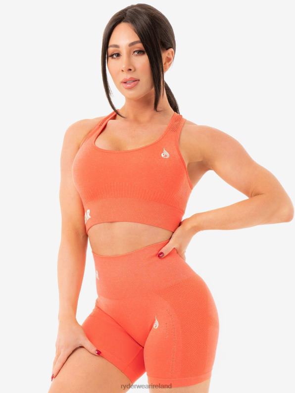 Ryderwear Seamless Staples Sports Bra Orange Marl Women Clothing 4Z2T473
