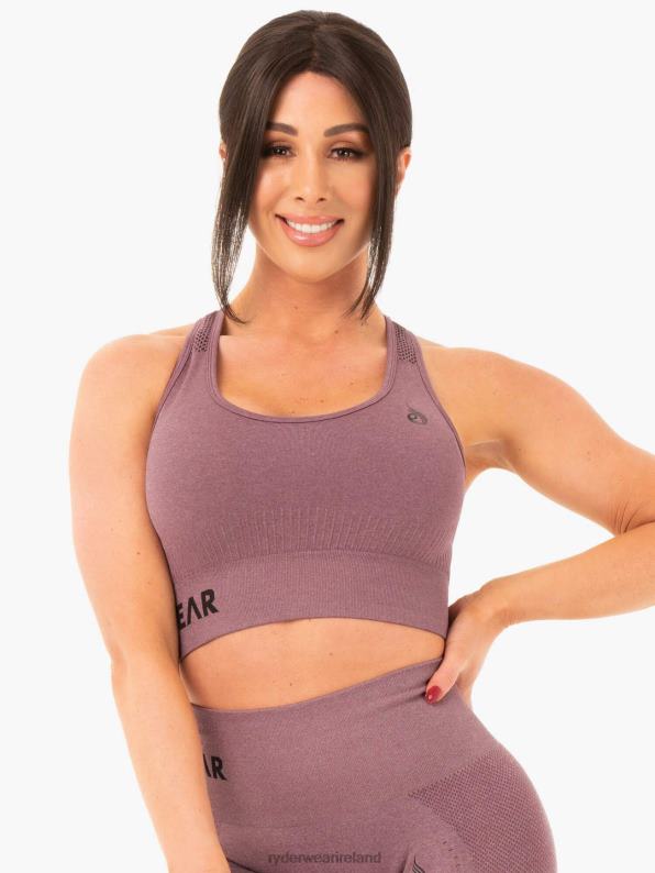 Ryderwear Seamless Staples Sports Bra Purple Marl Women Clothing 4Z2T488