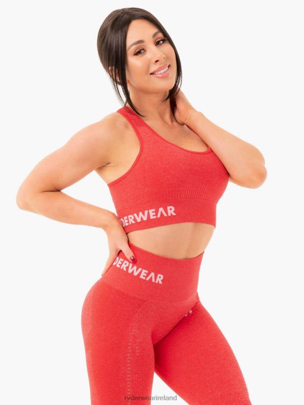 Ryderwear Seamless Staples Sports Bra Red Marl Women Clothing 4Z2T469