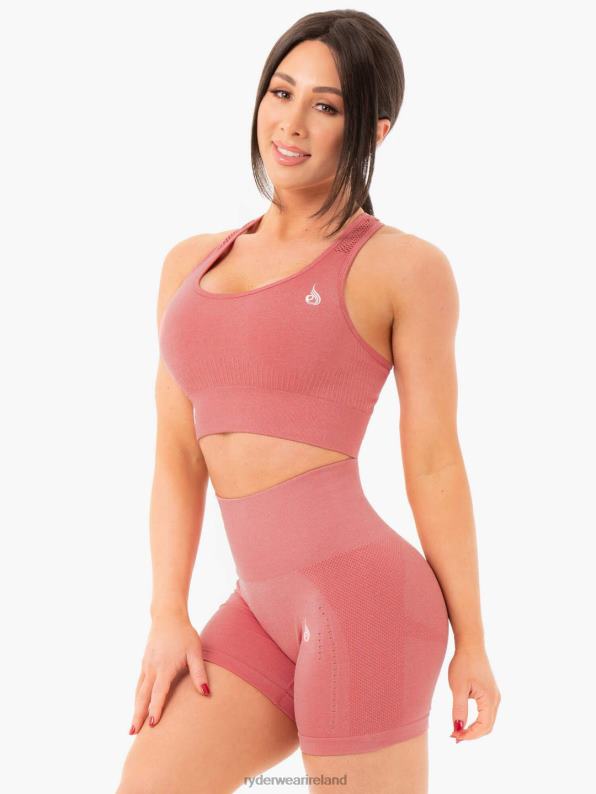Ryderwear Seamless Staples Sports Bra Rose Pink Marl Women Clothing 4Z2T471