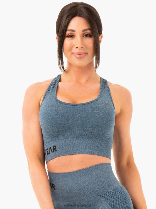 Ryderwear Seamless Staples Sports Bra Teal Marl Women Clothing 4Z2T485