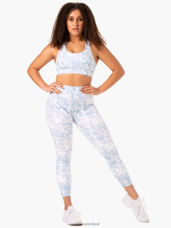 Ryderwear Sports Bra Steel Blue Tie Dye Women Clothing 4Z2T409