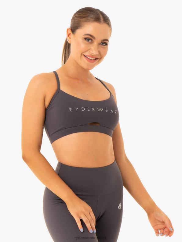 Ryderwear Staples Sports Bra Charcoal Women Clothing 4Z2T432