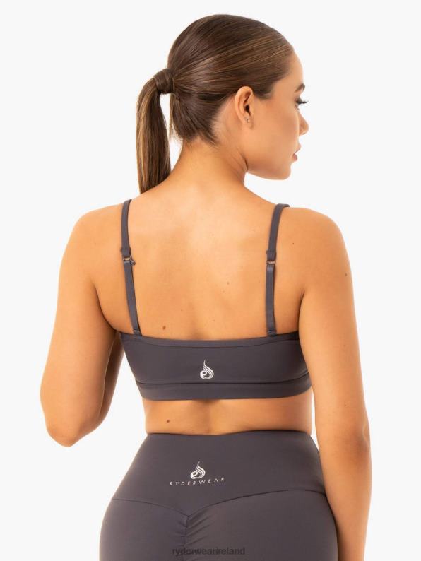 Ryderwear Staples Sports Bra Charcoal Women Clothing 4Z2T432