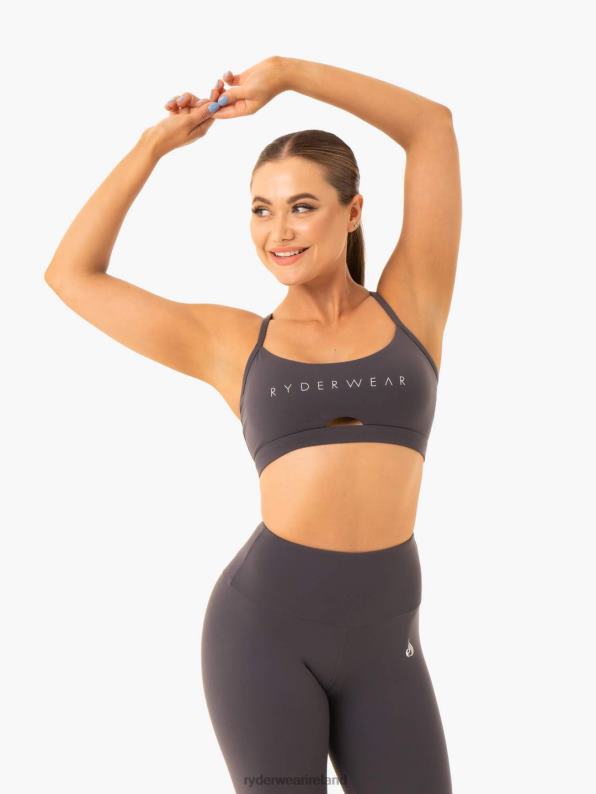 Ryderwear Staples Sports Bra Charcoal Women Clothing 4Z2T432