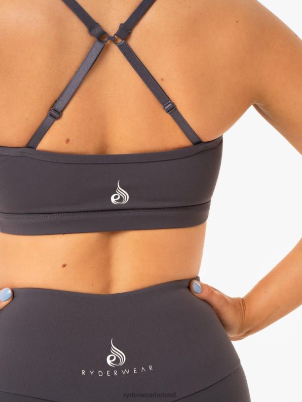 Ryderwear Staples Sports Bra Charcoal Women Clothing 4Z2T432