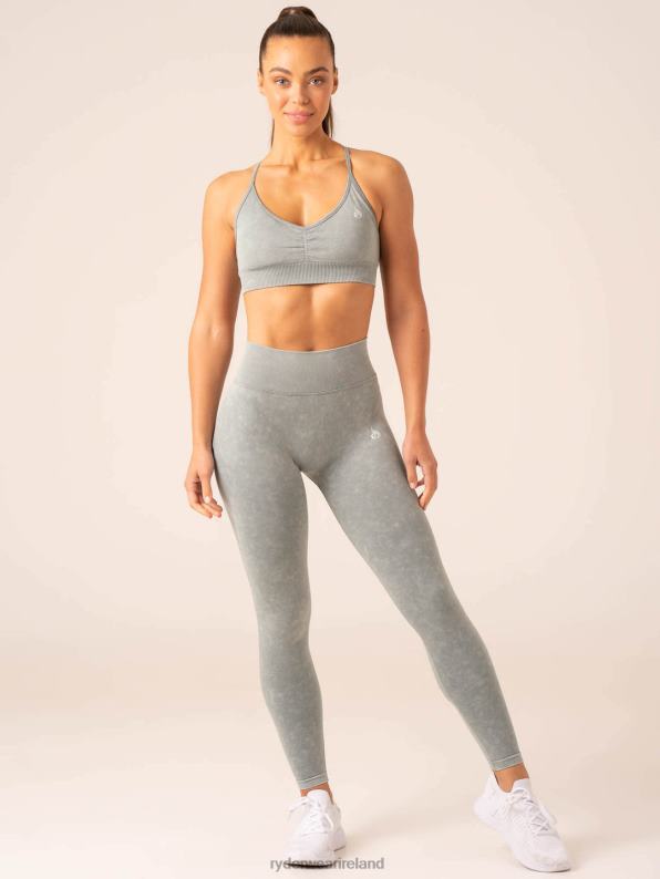 Ryderwear Stonewash Seamless Sports Bra Sage Stonewash Women Clothing 4Z2T195