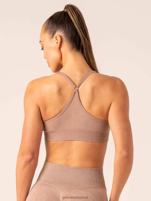 Ryderwear Stonewash Seamless Sports Bra Tan Stonewash Women Clothing 4Z2T198