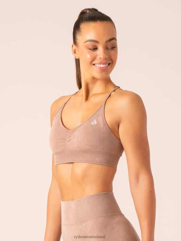 Ryderwear Stonewash Seamless Sports Bra Tan Stonewash Women Clothing 4Z2T198