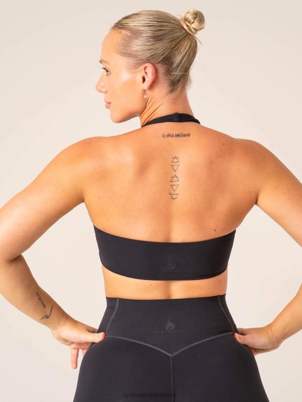 Ryderwear Stride Halter Sports Bra Black Women Clothing 4Z2T226