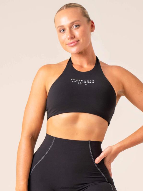 Ryderwear Stride Halter Sports Bra Black Women Clothing 4Z2T226