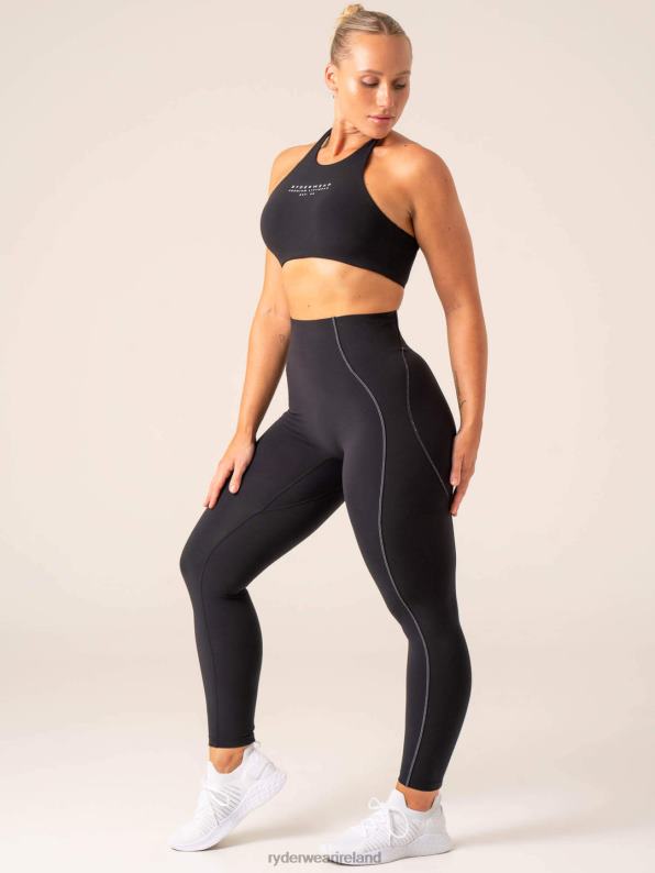 Ryderwear Stride Halter Sports Bra Black Women Clothing 4Z2T226