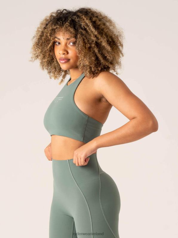 Ryderwear Stride Halter Sports Bra Sage Women Clothing 4Z2T224