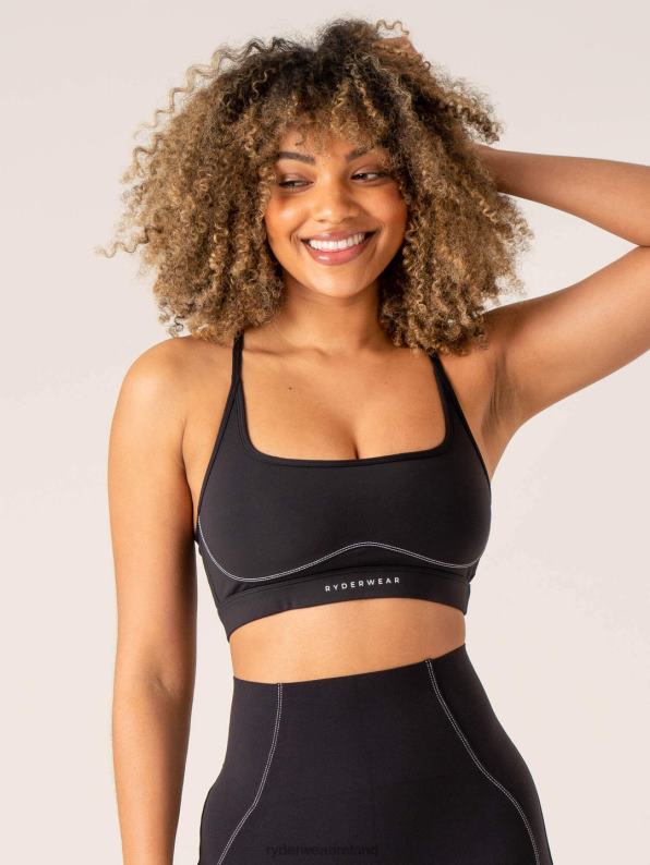 Ryderwear Stride Sports Bra Black Women Clothing 4Z2T231