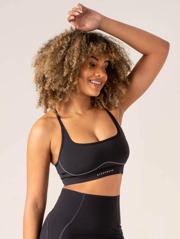 Ryderwear Stride Sports Bra Black Women Clothing 4Z2T231