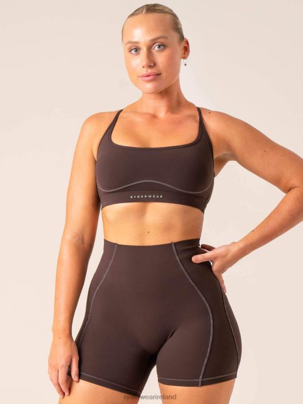 Ryderwear Stride Sports Bra Chocolate Women Clothing 4Z2T230