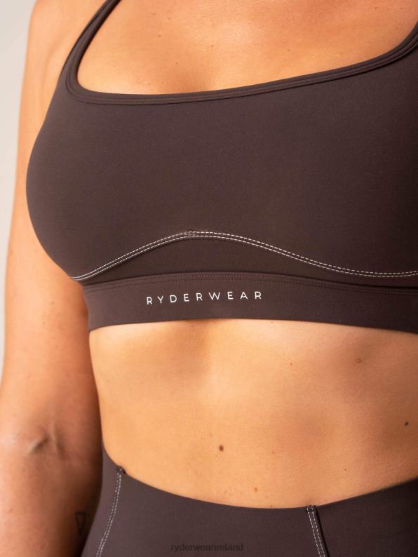 Ryderwear Stride Sports Bra Chocolate Women Clothing 4Z2T230