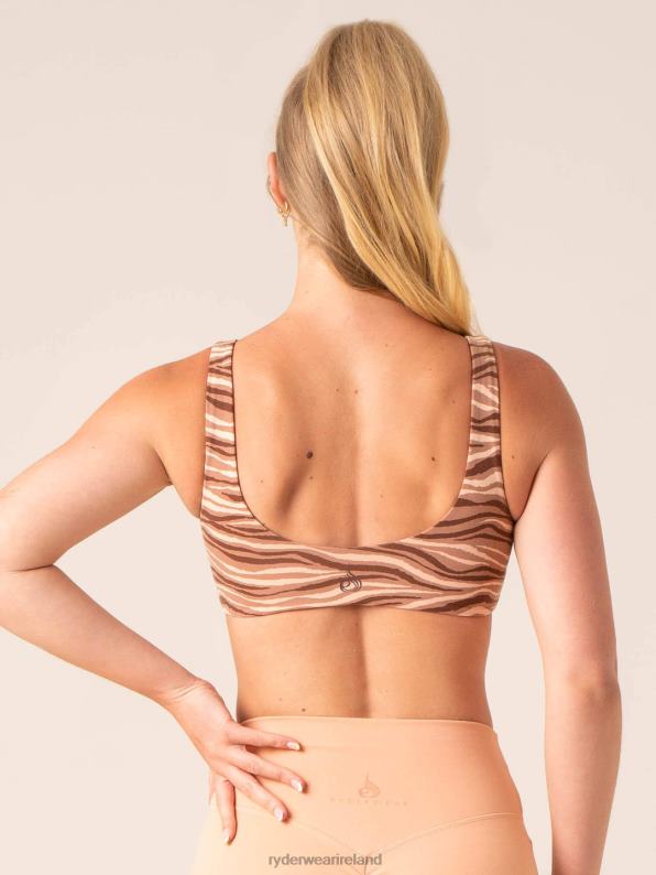 Ryderwear Unstoppable Lounge Bra Mocha Zebra Women Clothing 4Z2T251