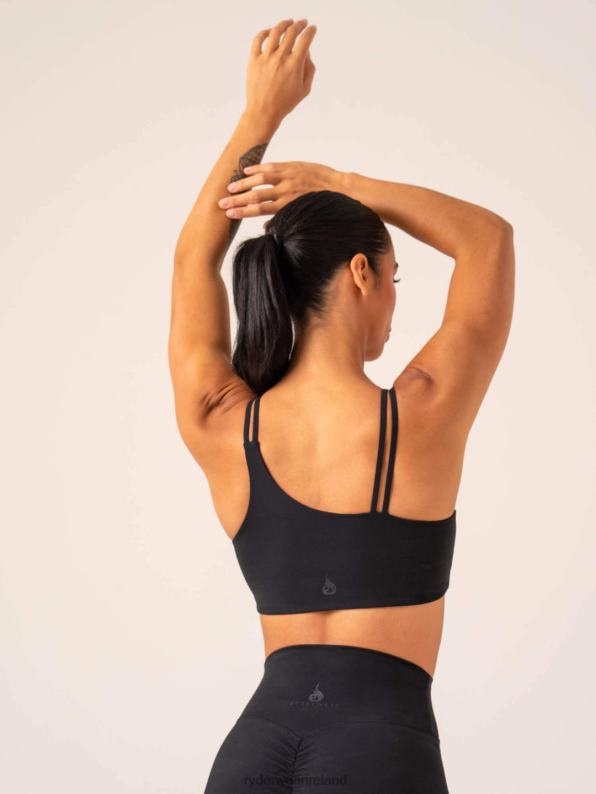 Ryderwear Unstoppable One Shoulder Sports Bra Black Women Clothing 4Z2T246