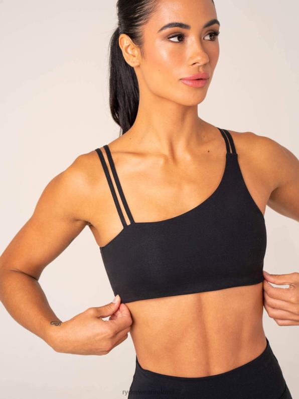 Ryderwear Unstoppable One Shoulder Sports Bra Black Women Clothing 4Z2T246