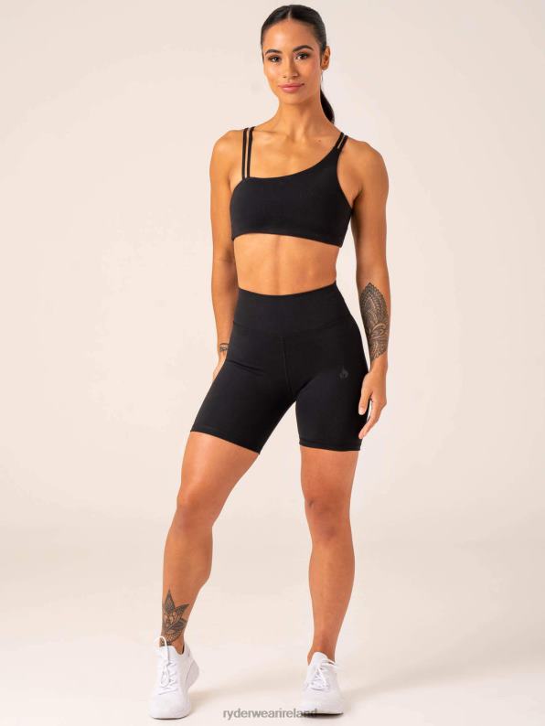 Ryderwear Unstoppable One Shoulder Sports Bra Black Women Clothing 4Z2T246
