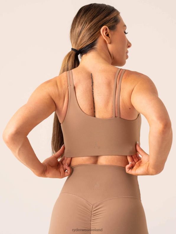 Ryderwear Unstoppable One Shoulder Sports Bra Mocha Women Clothing 4Z2T245