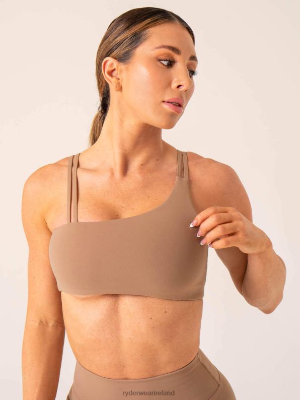 Ryderwear Unstoppable One Shoulder Sports Bra Mocha Women Clothing 4Z2T245