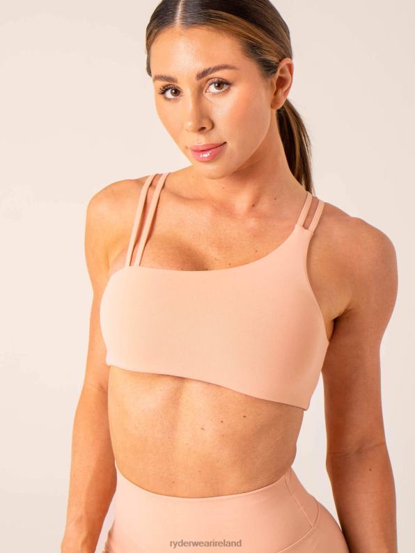 Ryderwear Unstoppable One Shoulder Sports Bra Peach Women Clothing 4Z2T244